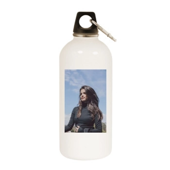 Selena Gomez White Water Bottle With Carabiner