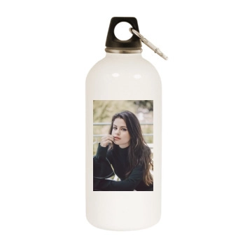 Selena Gomez White Water Bottle With Carabiner