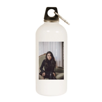 Selena Gomez White Water Bottle With Carabiner