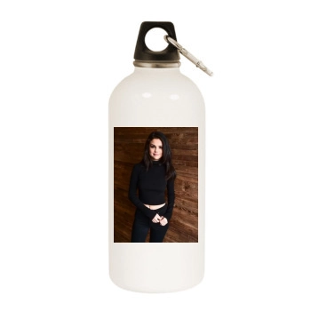 Selena Gomez White Water Bottle With Carabiner