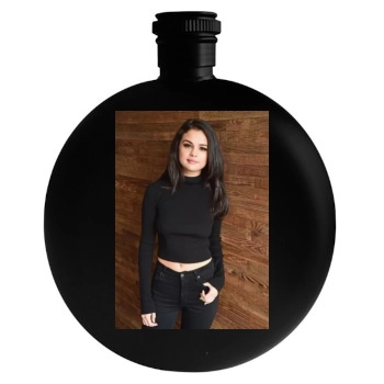 Selena Gomez Round Flask