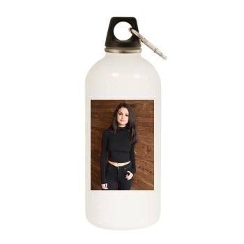 Selena Gomez White Water Bottle With Carabiner