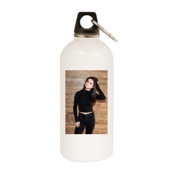 Selena Gomez White Water Bottle With Carabiner