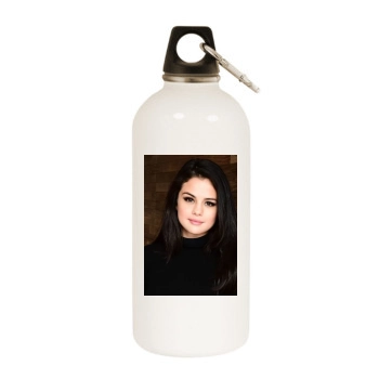 Selena Gomez White Water Bottle With Carabiner