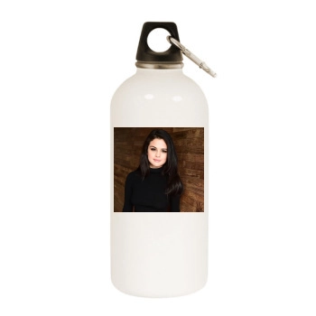 Selena Gomez White Water Bottle With Carabiner