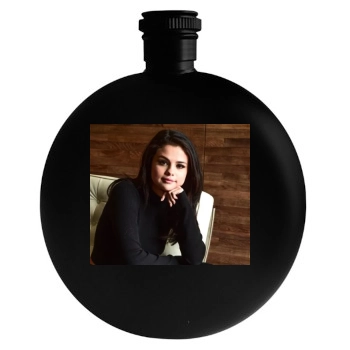 Selena Gomez Round Flask