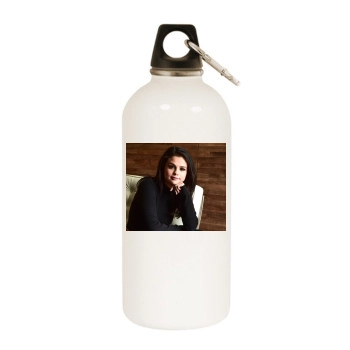 Selena Gomez White Water Bottle With Carabiner