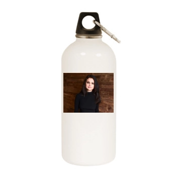 Selena Gomez White Water Bottle With Carabiner