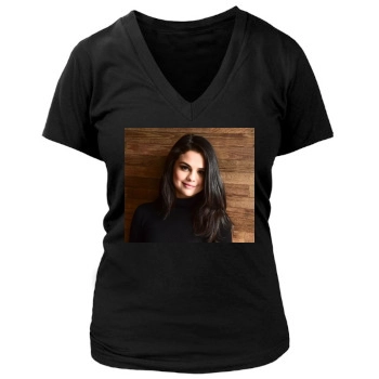 Selena Gomez Women's Deep V-Neck TShirt