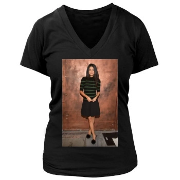 Selena Gomez Women's Deep V-Neck TShirt