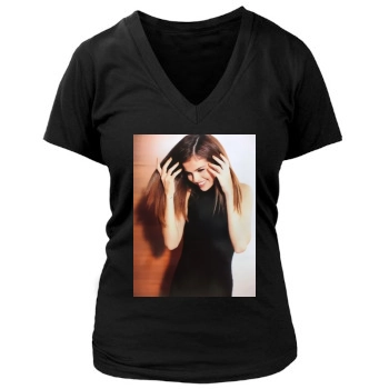 Selena Gomez Women's Deep V-Neck TShirt