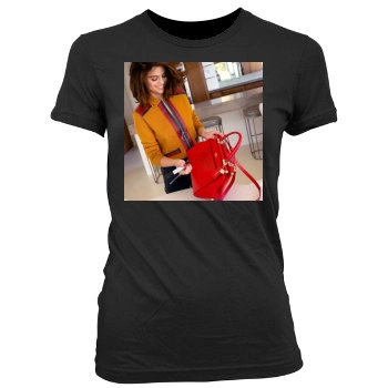 Selena Gomez Women's Junior Cut Crewneck T-Shirt