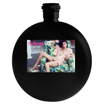 Selena Gomez Round Flask