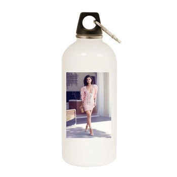 Selena Gomez White Water Bottle With Carabiner