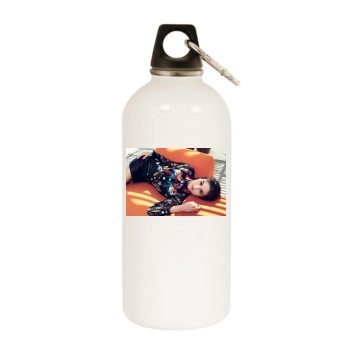 Selena Gomez White Water Bottle With Carabiner