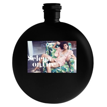 Selena Gomez Round Flask