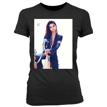 Selena Gomez Women's Junior Cut Crewneck T-Shirt