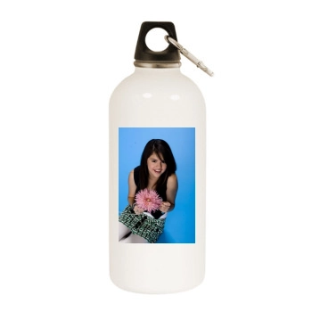 Selena Gomez White Water Bottle With Carabiner