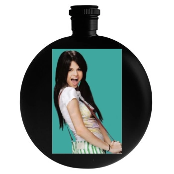 Selena Gomez Round Flask