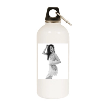 Selena Gomez White Water Bottle With Carabiner