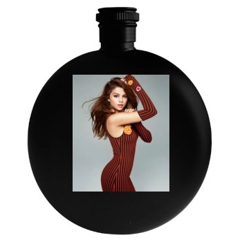 Selena Gomez Round Flask