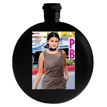 Selena Gomez Round Flask