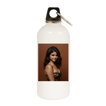 Selena Gomez White Water Bottle With Carabiner