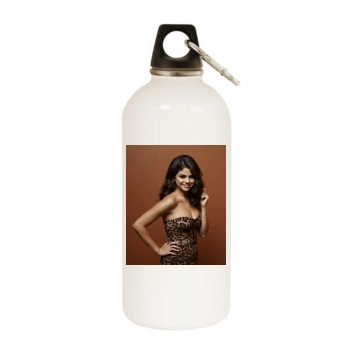 Selena Gomez White Water Bottle With Carabiner