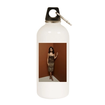 Selena Gomez White Water Bottle With Carabiner