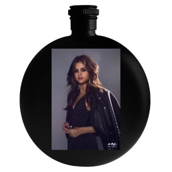 Selena Gomez Round Flask