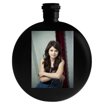 Selena Gomez Round Flask