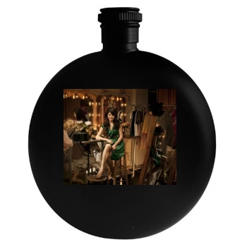 Selena Gomez Round Flask