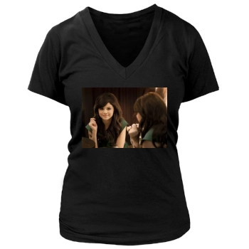 Selena Gomez Women's Deep V-Neck TShirt