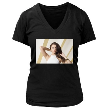 Selena Gomez Women's Deep V-Neck TShirt