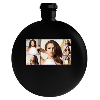 Selena Gomez Round Flask