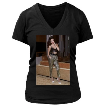 Selena Gomez Women's Deep V-Neck TShirt