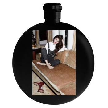 Selena Gomez Round Flask