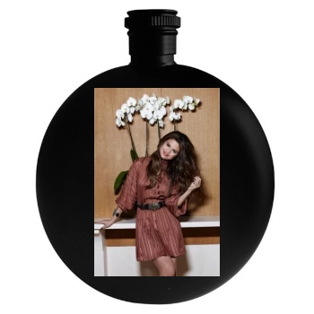 Selena Gomez Round Flask