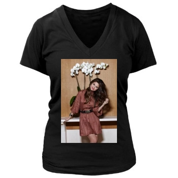 Selena Gomez Women's Deep V-Neck TShirt