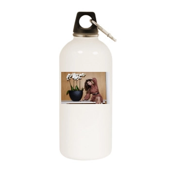 Selena Gomez White Water Bottle With Carabiner