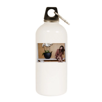 Selena Gomez White Water Bottle With Carabiner