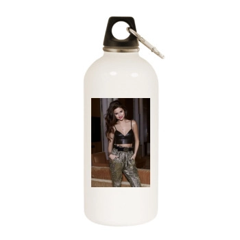 Selena Gomez White Water Bottle With Carabiner