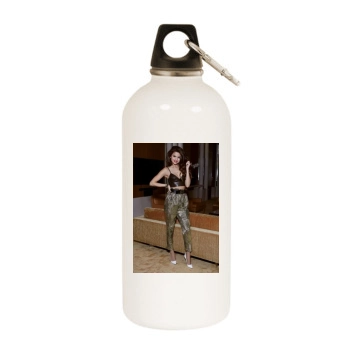 Selena Gomez White Water Bottle With Carabiner