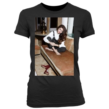 Selena Gomez Women's Junior Cut Crewneck T-Shirt