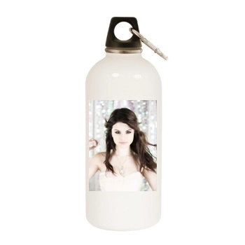 Selena Gomez White Water Bottle With Carabiner