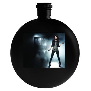 Selena Gomez Round Flask