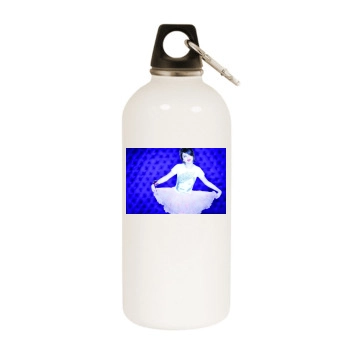 Selena Gomez White Water Bottle With Carabiner