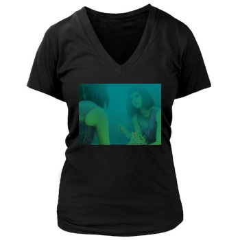 Selena Gomez Women's Deep V-Neck TShirt