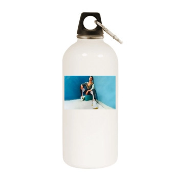 Selena Gomez White Water Bottle With Carabiner