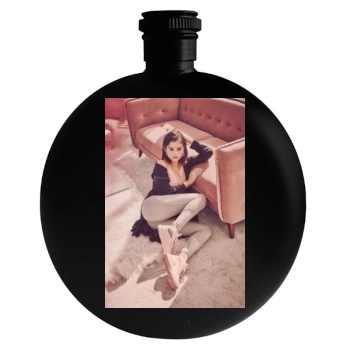 Selena Gomez Round Flask